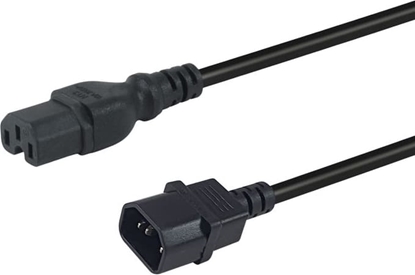 Picture of Equip 112170 elektrības kabelis Melns 1,8 m C14 uzmava C15 uzmava