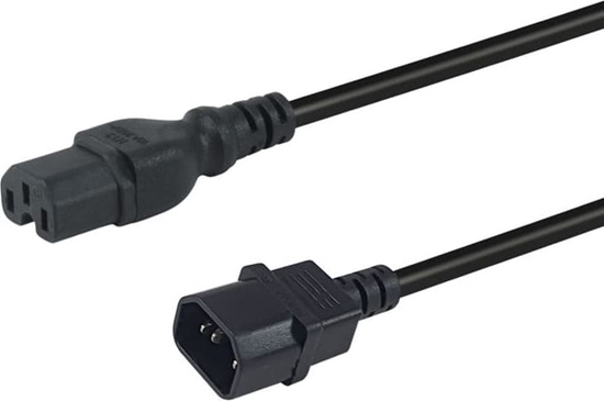 Picture of Equip 112170 elektrības kabelis Melns 1,8 m C14 uzmava C15 uzmava