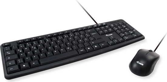 Изображение Equip 245203 tastatūra Pele iekļauta Birojs USB QWERTY Itāļu Melns