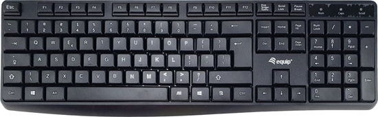 Изображение Equip 245215 tastatūra Birojs USB QWERTY Amerikāņu angļu valoda Melns