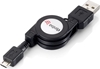 Picture of Equip USB 2.0 Type A to Micro-B Retractable Cable, 1.0m , Black