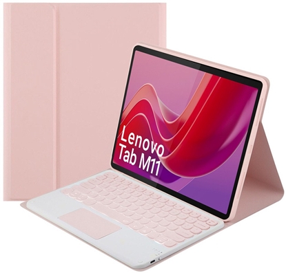 Picture of Etui z klawiatur Bluetooth touchpad do Lenovo Tab M11 (Róowe)