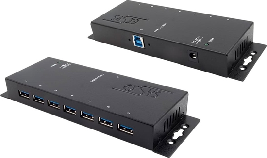 Picture of Exsys EX-1188HMS-3 7 Ports USB 3.2 Gen1 Metall HUB mit 15KV ESD Überspannungs-Schutz