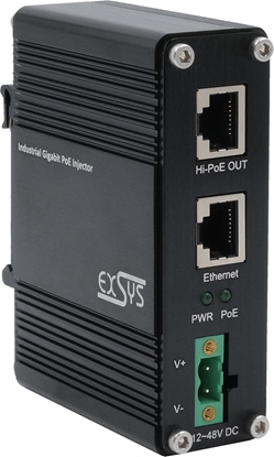 Attēls no Exsys EX-60310 PoE+ Gigabit Injektor 60W