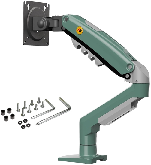 Picture of F80-XK Olive Green Solidny Ergonomiczny Uchwyt do Monitora 17'-30' Regulacja 3D VESA PIVOT