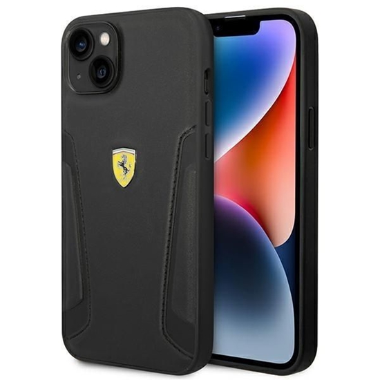 Picture of Ferrari Ferrari FEHCP14MRBUK iPhone 14 Plus 6.7" black/black hardcase Leather Stamp Sides