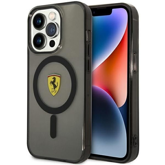 Picture of Ferrari Ferrari FEHMP14LUKK iPhone 14 Pro 6.1" black/black hardcase Translucent Magsafe