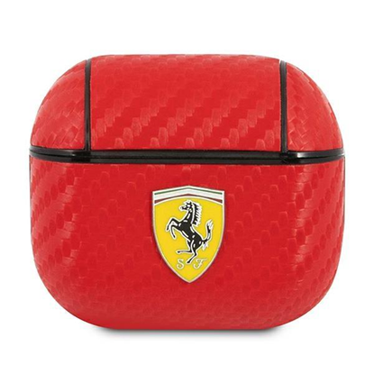 Attēls no Ferrari Ferrari FESA3CARE AirPods 3 cover red/red On Track PU Carbon