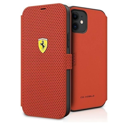 Picture of Ferrari Ferrari FESPEFLBKP12SRE iPhone 12 mini 5.4" red/red book On Track Perforated