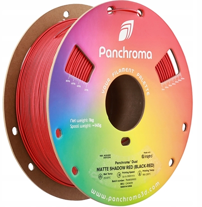 Attēls no Filament Polymaker Panchroma PLA Dual Shadow Red 1,75mm 1kg - Black-Red}