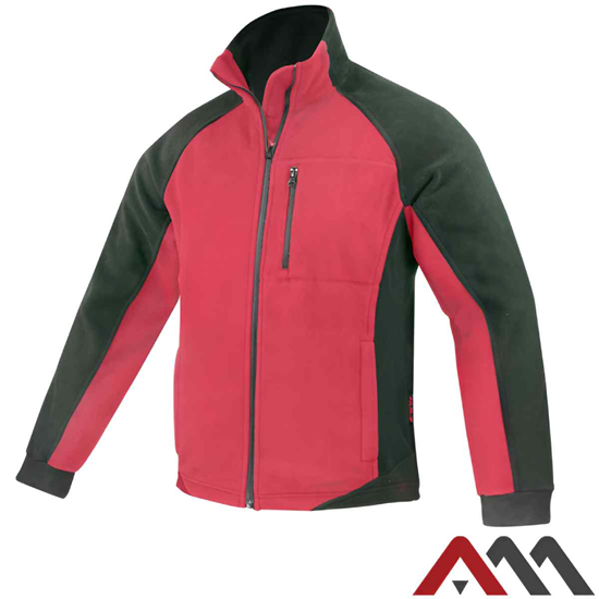 Picture of Flīsa jaka ar ravejsl. sarkana-meln. M