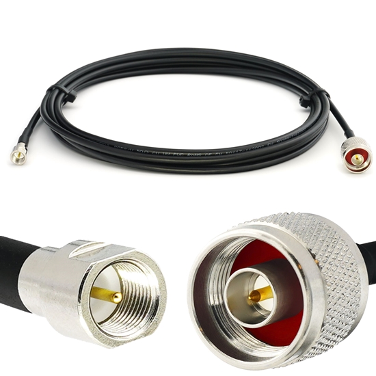 Picture of FME Male to N Male 1m RG58/U Coaxial Cable