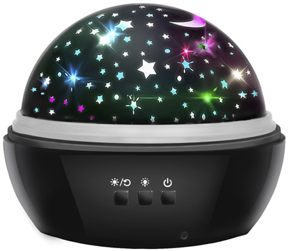 Изображение Fusion Nakts gaisma ar projektoru melna