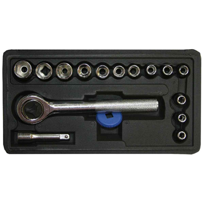 Picture of Gala atslēgu kompl.koferī 1|4 4-13mm 17gb