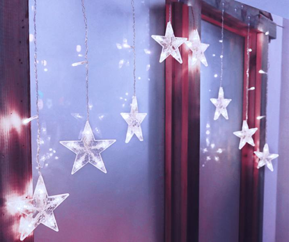 Изображение Goodbuy Gaismas aizkars 136 LED| Zvaigznes | aukst