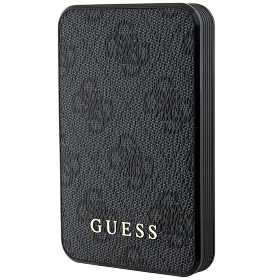 Picture of Guess Powerbank 15W 5000mAh 4G Leather Metal Logo Magsafe charger Black