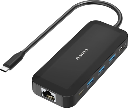 Picture of Hama Classic Line USB-C hub  3 x USB-A  USB-C  HDMI  LAN/Ethernet  melna - Adapteris