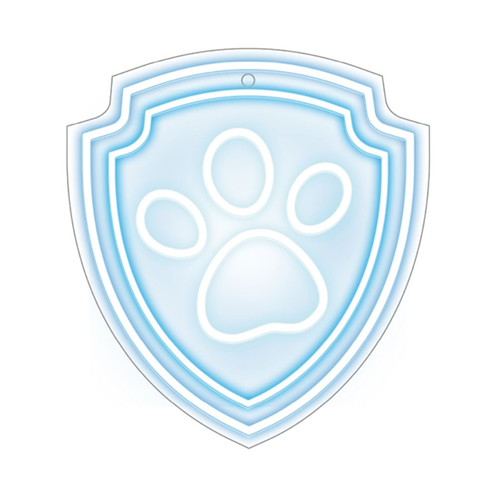 Изображение Hanging neon LED Paw Patrol on plexiglass - Paw OW
