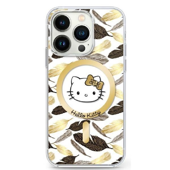 Picture of Hello Kitty Hello Kitty HKHMP16XHGLEH iPhone 16 Pro Max 6.9" white/white hardcase IML Golden Leaves MagSafe