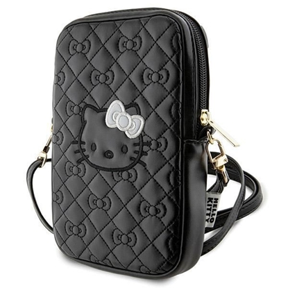 Picture of Hello Kitty Hello Kitty Quilted Bows Strap bag - black