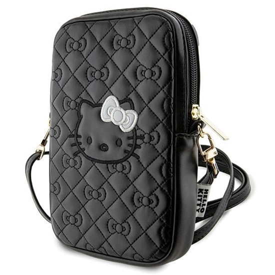 Picture of Hello Kitty Hello Kitty Quilted Bows Strap bag - black