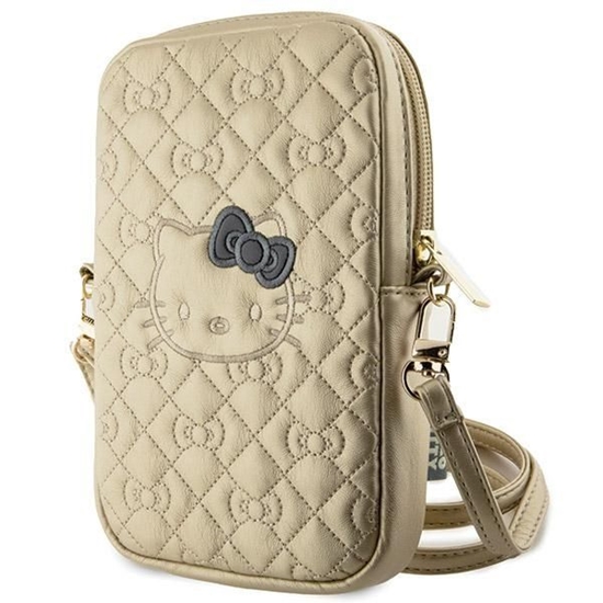 Picture of Hello Kitty Hello Kitty Quilted Bows Strap bag - gold