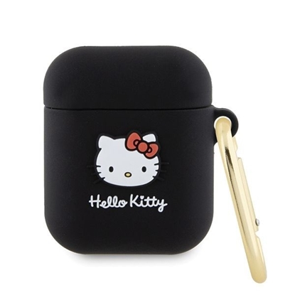 Picture of Hello Kitty Hello Kitty Silicone 3D Kitty Head case for AirPods 1/2 - black