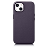 Изображение iCarer iCarer Case Leather Cover Case for iPhone 14 Dark Purple (WMI14220705-DP) (MagSafe Compatible)