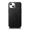 Изображение iCarer iCarer Leather Oil Wax case covered with natural leather for iPhone 14 Plus black (WMI14220719-BK)