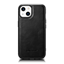 Picture of iCarer iCarer Leather Oil Wax case covered with natural leather for iPhone 14 Plus black (WMI14220719-BK)