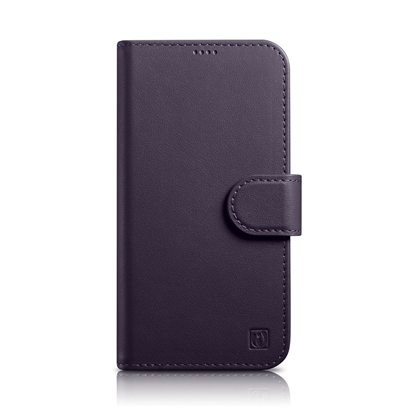 Picture of iCarer iCarer Wallet Case 2in1 Case iPhone 14 Leather Flip Cover Anti-RFID Dark Purple (WMI14220725-DP)