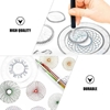 Изображение iLike 28pcs Spiral Drawing Ruler Set Includes Gears Pens A4 Paper Tutorial ABS Plastic
