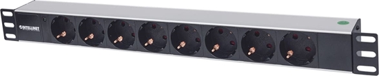 Picture of Intellinet 714037 energosadales vienība, PDU 8 Maiņstrāvas izvade (-s) 1U Alumīnijs, Melns