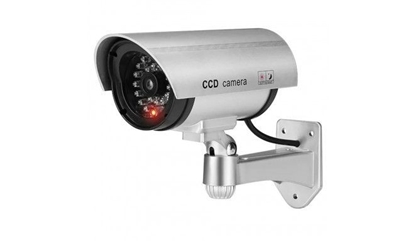 Attēls no iWear IR1 CCTV IR Outdoor Home Security Duymmy Fake Camera with flashing red light 2x AA battery Sil