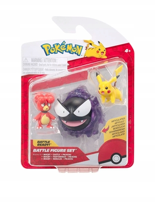 Изображение JAS POKEMON FIG 3PK MAGBY PIKACHU GASTLY