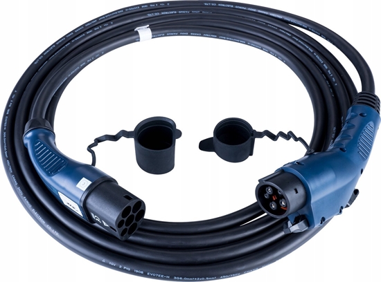 Изображение Kabel do adowania samochodów Akyga Kabel do adowania samochodów elektrycznych Akyga AK-EC-08 Type2 / Type1 1-faza 32A 7.2kW 6m