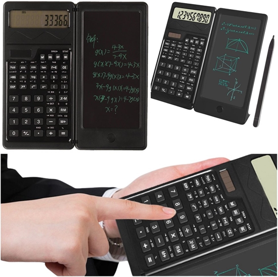 Picture of Kalkulator Naukowy Notatnik LED Rysik Na Baterie Soneczne