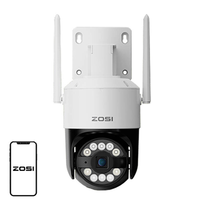 Изображение Kamera zewntrzna IP ZOSI C296 WiFi 8MP dual Pan Tilt IP66 + karta microSD 32GB