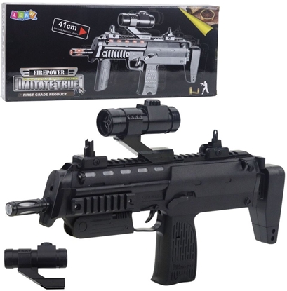 Изображение Karabin Zabawkowy Bro wiata Dwiki Celownik Czarny 41cm LEAN Toys