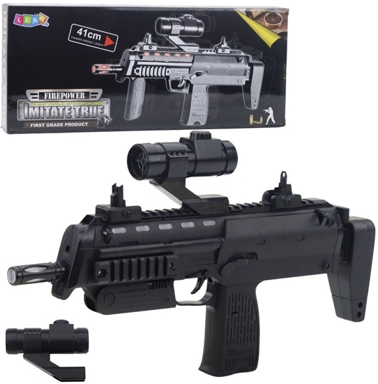 Изображение Karabin Zabawkowy Bro wiata Dwiki Celownik Czarny 41cm LEAN Toys