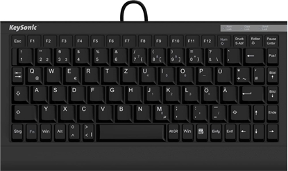 Изображение Keysonic ACK-595C+ tastatūra Birojs USB QWERTZ Vācu Melns