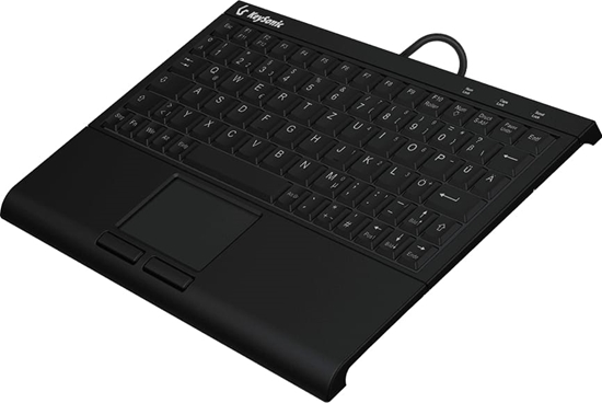 Изображение Keysonic KSK-3211ELU (DE) tastatūra Mājas USB QWERTZ Vācu Melns