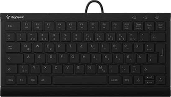 Изображение Keysonic KSK-5011ELC (DE) tastatūra Mājas USB QWERTZ Vācu Melns