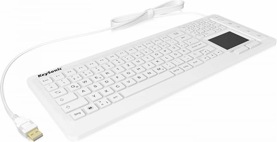 Изображение Keysonic KSK-6231INEL tastatūra Universāls USB QWERTZ Vācu Balts