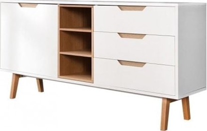 Attēls no King Home Komoda HUSUM biaa - MDF, fornir dbowy