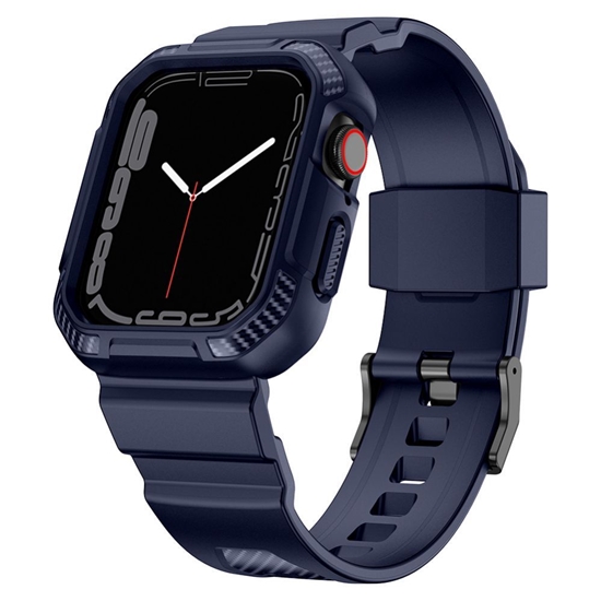 Изображение Kingxbar Kingxbar CYF106 2in1 armored case for Apple Watch SE, 9, 8, 7, 6, 5, 4, 3, 2, 1 (41, 40, 38 mm) with strap blue