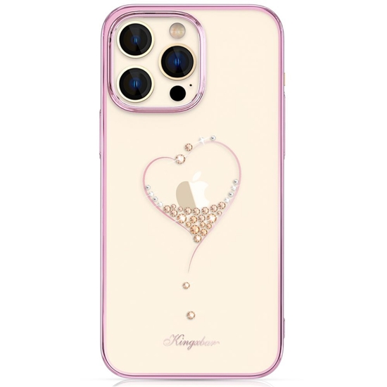Picture of Kingxbar Silicone case with Swarovski crystals Kingxbar Wish Series for iPhone 14 Plus - purple