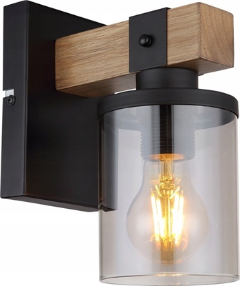 Picture of Kinkiet Globoeasterneurope Globo Lila 15555W kinkiet lampa cienna 1x60W E27 drewno/czarny