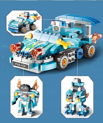 Attēls no Klocki konstrukcyjne autko sportowe niebieskie 182 elementÃ³w