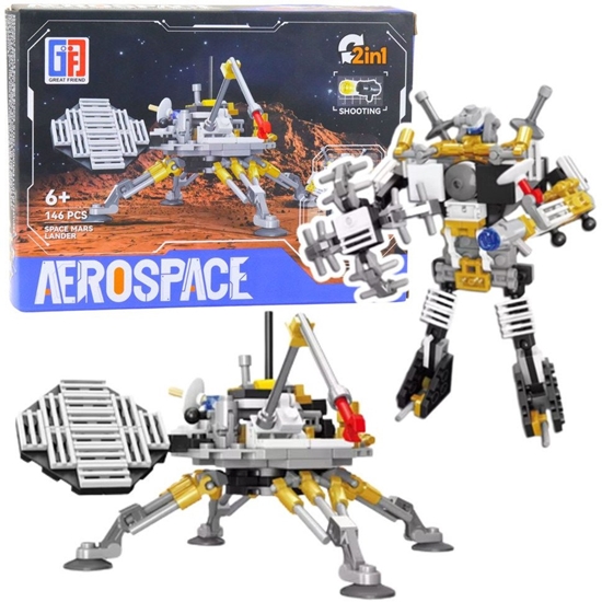 Изображение Klocki Konstrukcyjne Ldownik Marsjaski Robot Kosmiczny 2w1 146 el.
